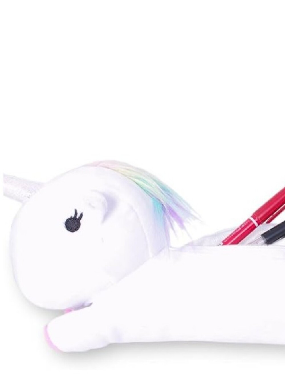 Minky-Plush Unicorn 🦄 Zip Pouch (White-Pink-Teal )🤍🩷🩵 12x6x4 - Picture 9 of 14